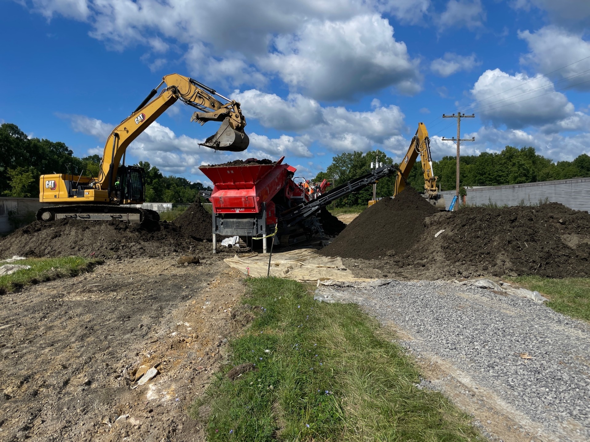 Sifting of the nonhazardous soil prior to offsite transport and disposal at the Group 8 Munitions Response Site